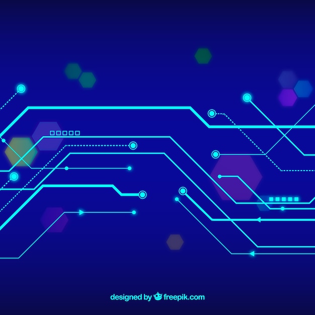 Tehcnology fundo com pontos e linhas