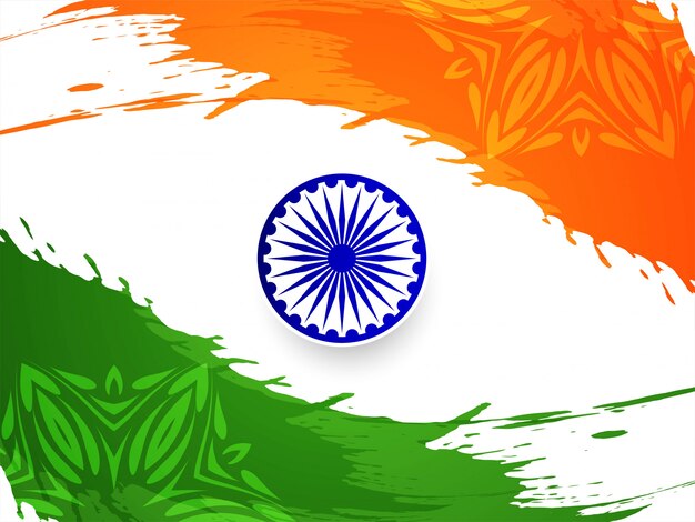 Tema de bandeira indiana elegante fundo de dia da República