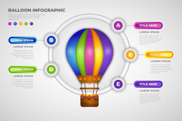 Tema de infográficos de balão