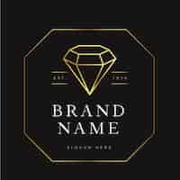 Vetor grátis tema de logotipo de diamante elegante