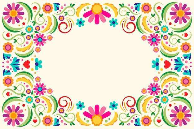 Tema de papel de parede mexicano multicolorido