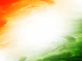 Vetor grátis tema decorativo da bandeira indiana dia da independência 15 de agosto fundo tricolor
