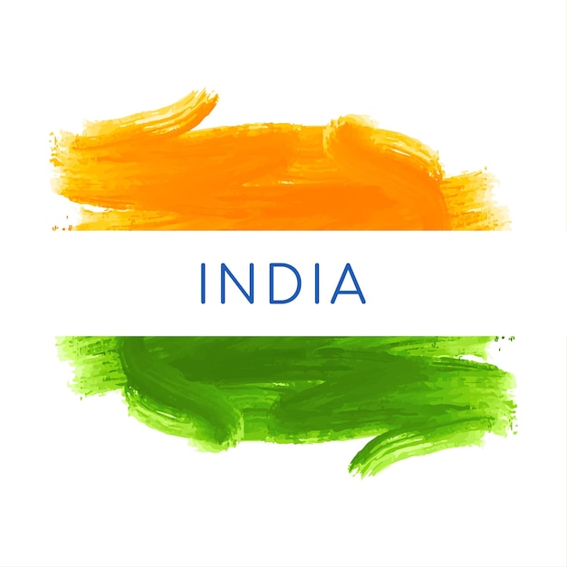 Vetor grátis tema elegante da bandeira indiana design moderno isolado vetor de fundo
