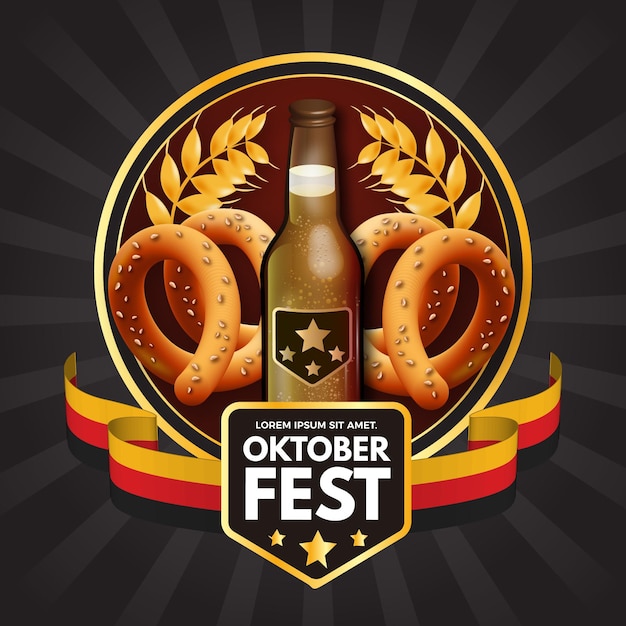 Vetor grátis tema festivo da oktoberfest