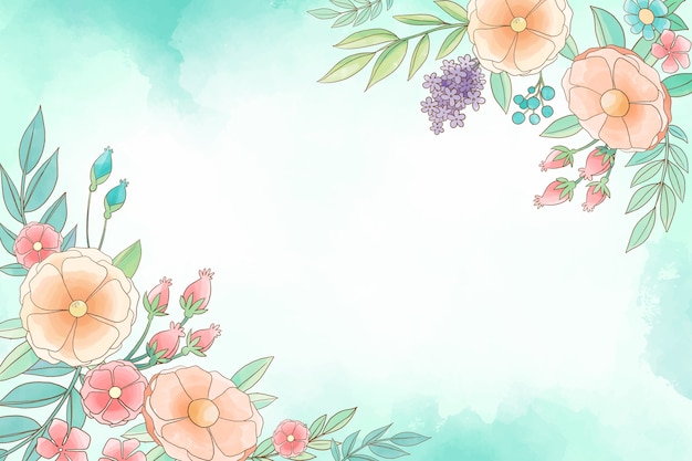 Tema floral aquarela para o fundo