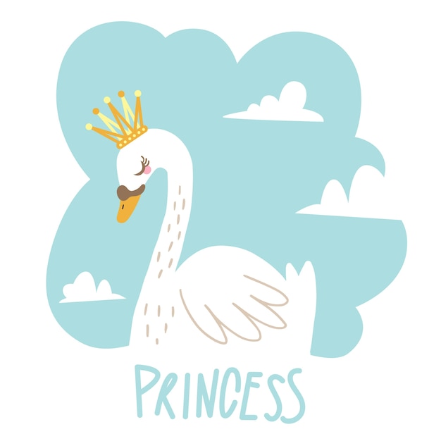 Tema ilustrado princesa cisne