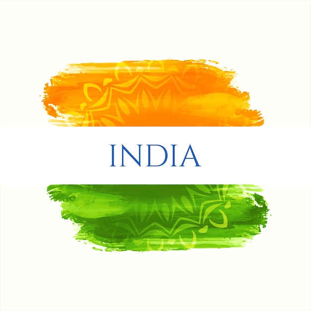 Vetor grátis tema moderno da bandeira indiana, design elegante, vetor de fundo isolado