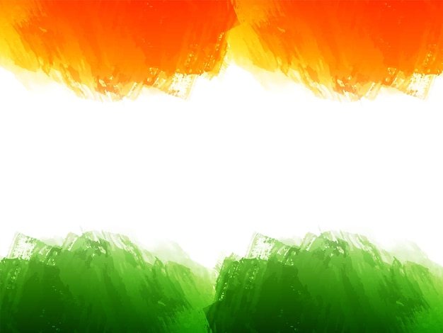 Tema tricolor indiano estilo aquarela vetor de fundo do dia da república
