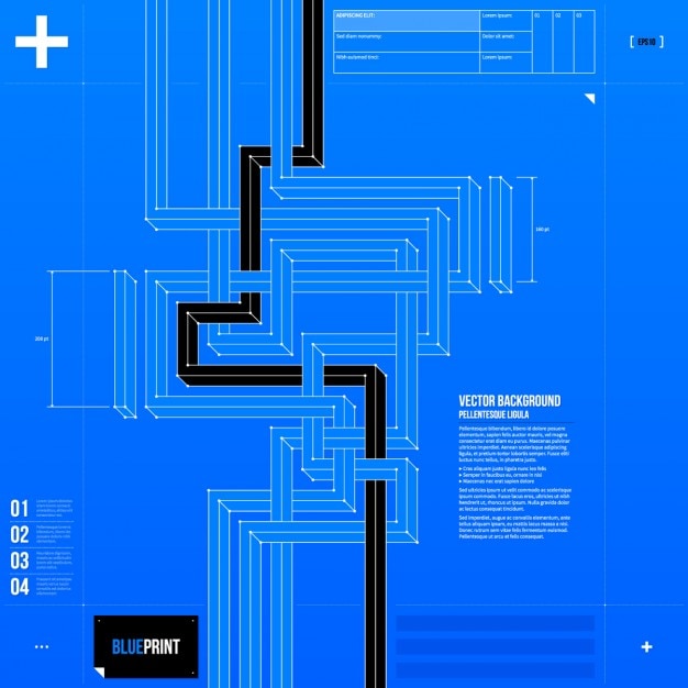 Template blue abstract infográfico