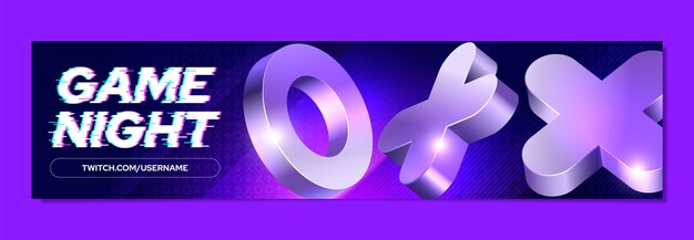 Template de banner de twitch da noite do jogo
