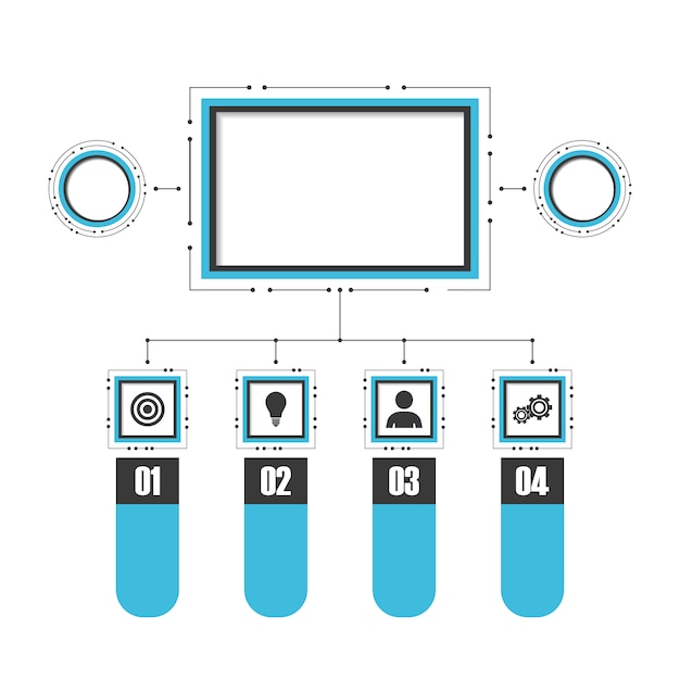 Template infográfico azul