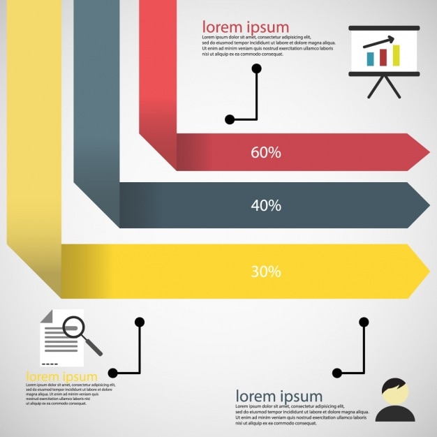 Vetor grátis template infográfico colorido