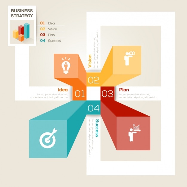 Template infográfico colorido