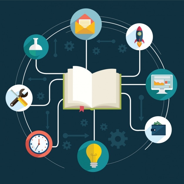 Vetor grátis template infográfico educação