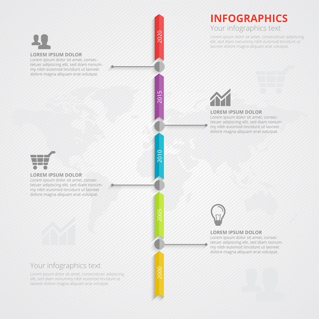 Vetor grátis template infográfico timeline