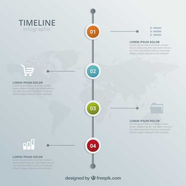 Template infográfico timeline