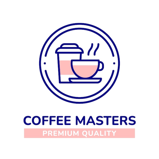 Vetor grátis template logo coffee shop