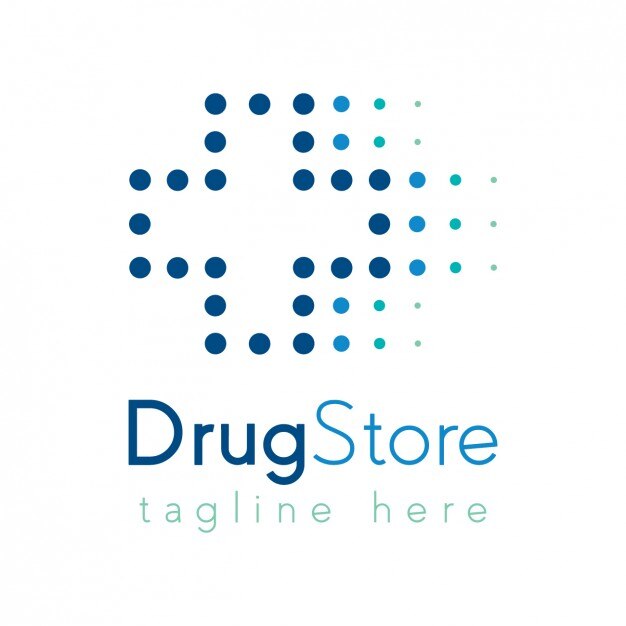 Vetor grátis template logo drugstore