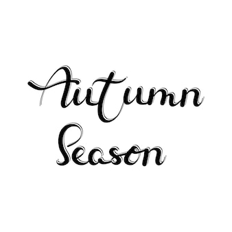 Temporada de outono de letras vetoriais, banner de tipografia, texto de outono