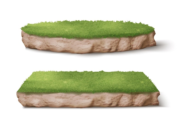 Terreno com grama verde parcelha de jardim realista