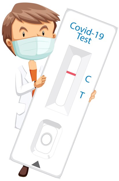 Teste Covid 19 com kit de teste de antígeno