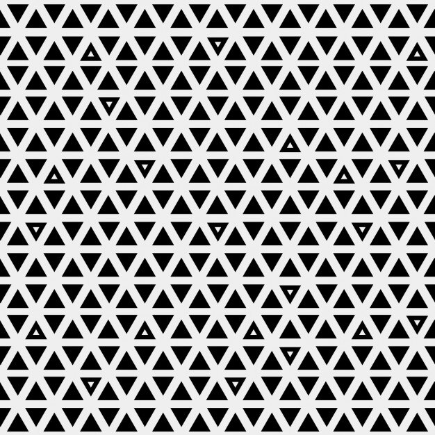 Vetor grátis teste padrão abstrato com triângulos negros