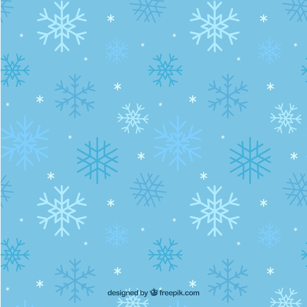 Vetor grátis teste padrão azul dos flocos de neve