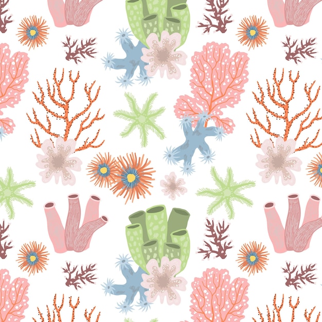 Teste padrão decorativo bonito coral