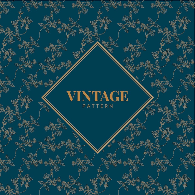 Vetor grátis teste padrão floral vintage.