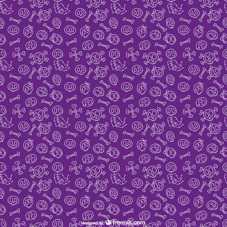 Vetor grátis teste padrão roxo do dia das bruxas