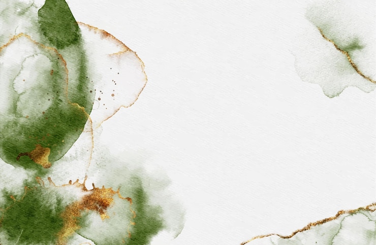 Vetor grátis textura aquarela verde com fundo de ouro reluz