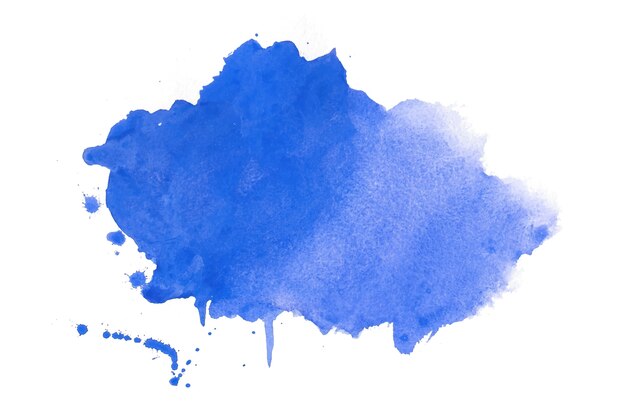 Textura de aquarela com desenho de cor azul