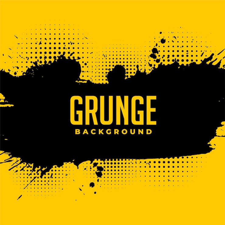 Vetor grátis textura de arranhão abstrata e grungy fundo amarelo com efeito de meio tom