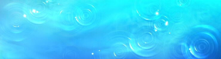 Vetor grátis textura de círculo de onda de gota de água na superfície vetor abstrato movimento de som de música 3d realista com anel redondo concêntrico azul vista superior padrão de mar com conceito de arte de movimento aqua circular suave