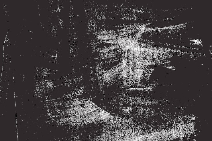 Vetor grátis textura de grunge de rolo de tinta branca em fundo preto