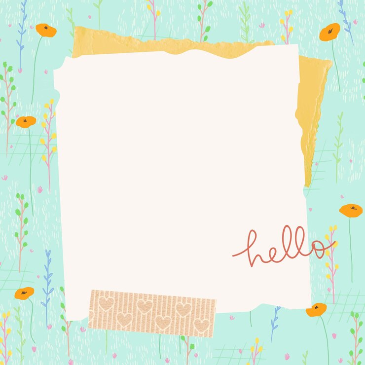 Vetor grátis textura de papel quadro de campo de flores de verão