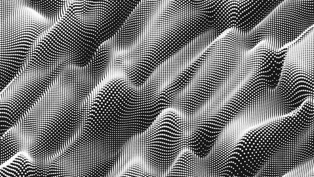 Textura de ruído de onda pontual fundo de ponto abstrato fundo tecnológico do ciberespaço