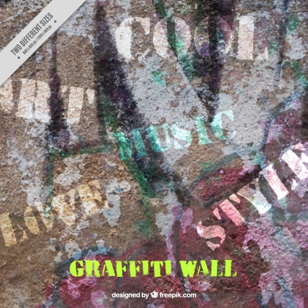 Vetor grátis textura de uma parede com grafittis