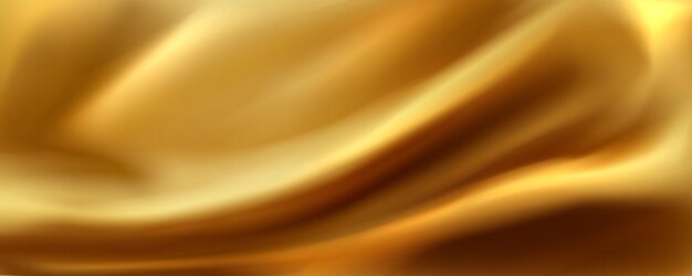 Textura líquida de tecido de seda dourada