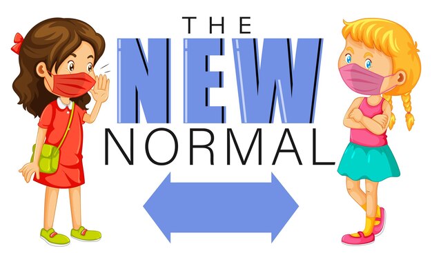 The new normal with girls mantendo o distanciamento social