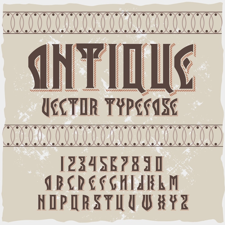 Vetor grátis tipo de letra da etiqueta original chamado "antigo"