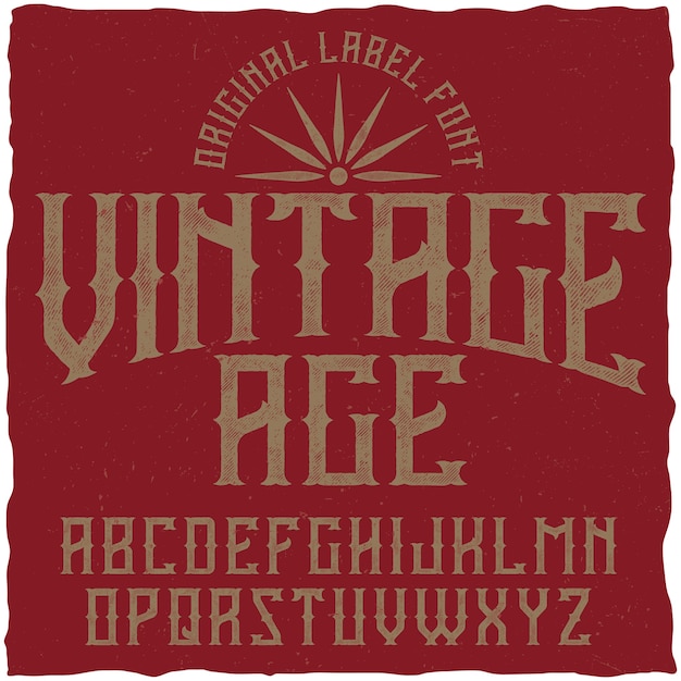 Vetor grátis tipo de letra vintage chamado vintage age