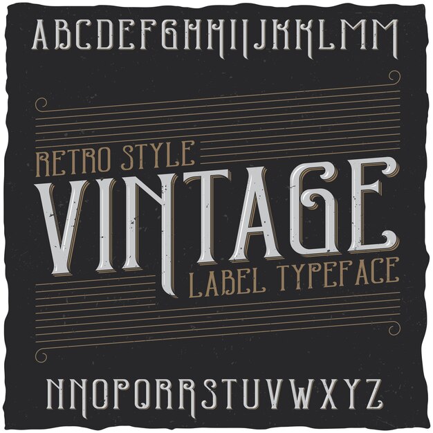 Tipo de letra vintage chamado Vintage