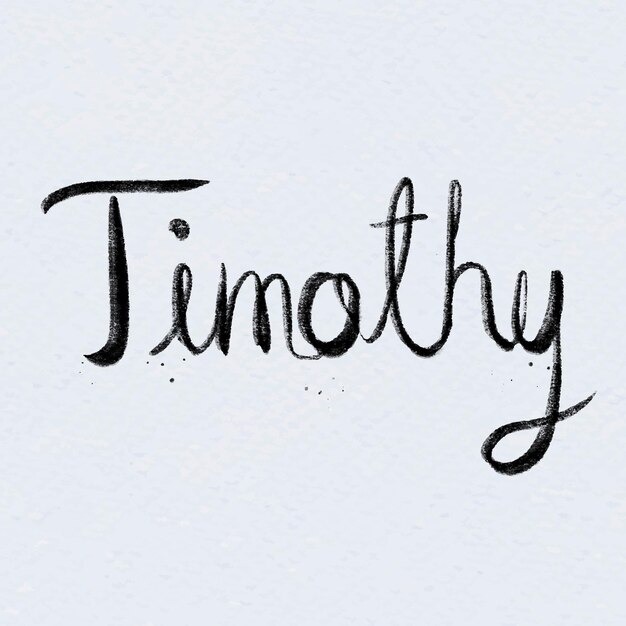 Tipografia de fonte de Timothy desenhada à mão vetorial