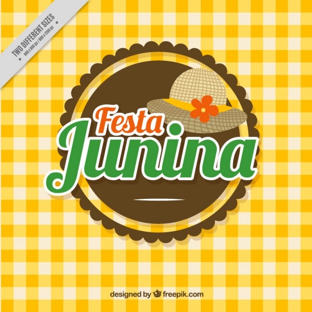 Vetor grátis toalha amarela festa junina fundo