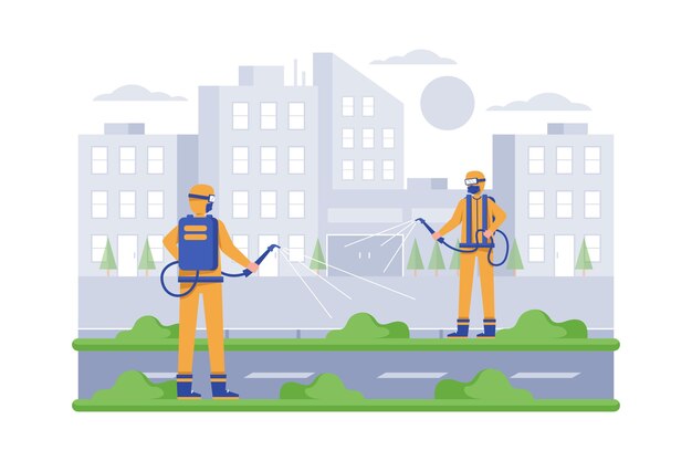 Trabalhadores que limpam espaços públicos