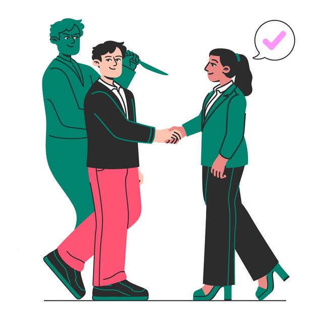 Traição na ilustração do conceito de negócio