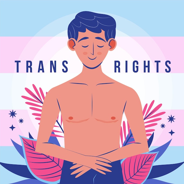 Vetor grátis transexual plano ilustrado