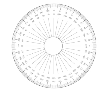 Ciieeo 3Pcs 360 Transferidor Modelo De Círculo Multifuncional Réguas De  Medição De Geometria Modelos De Desenho Estênceis Régua De Desenho