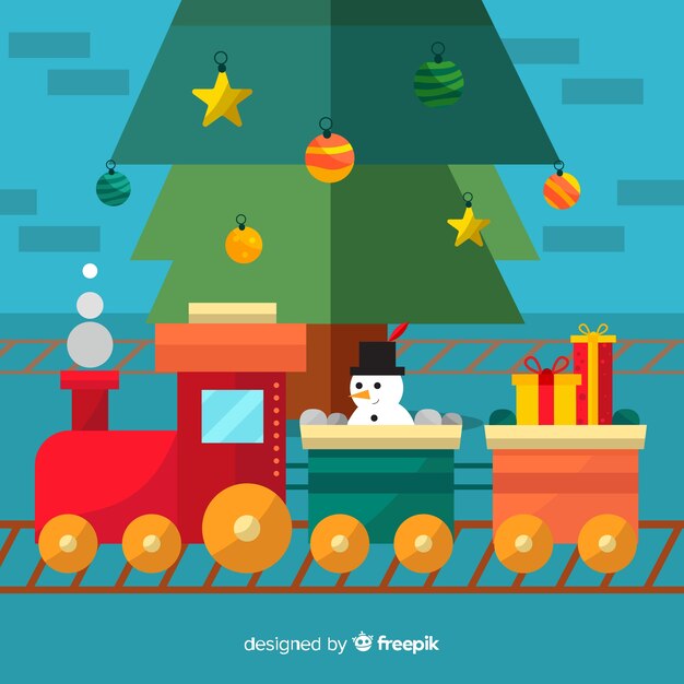 Treinar fundo de brinquedos de Natal